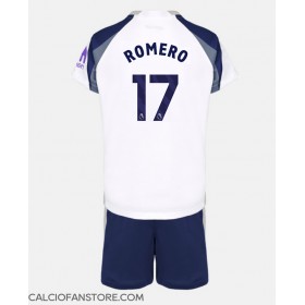 Maglia Calcio Tottenham Hotspur Cristian Romero #17 Prima Divisa Bambino 2025-26 Manica Corta (+ pantaloncini)